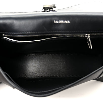 Balenciaga Semi Matte Soft Textured Calfskin Downtown Shoulder Bag Black 5 of 11