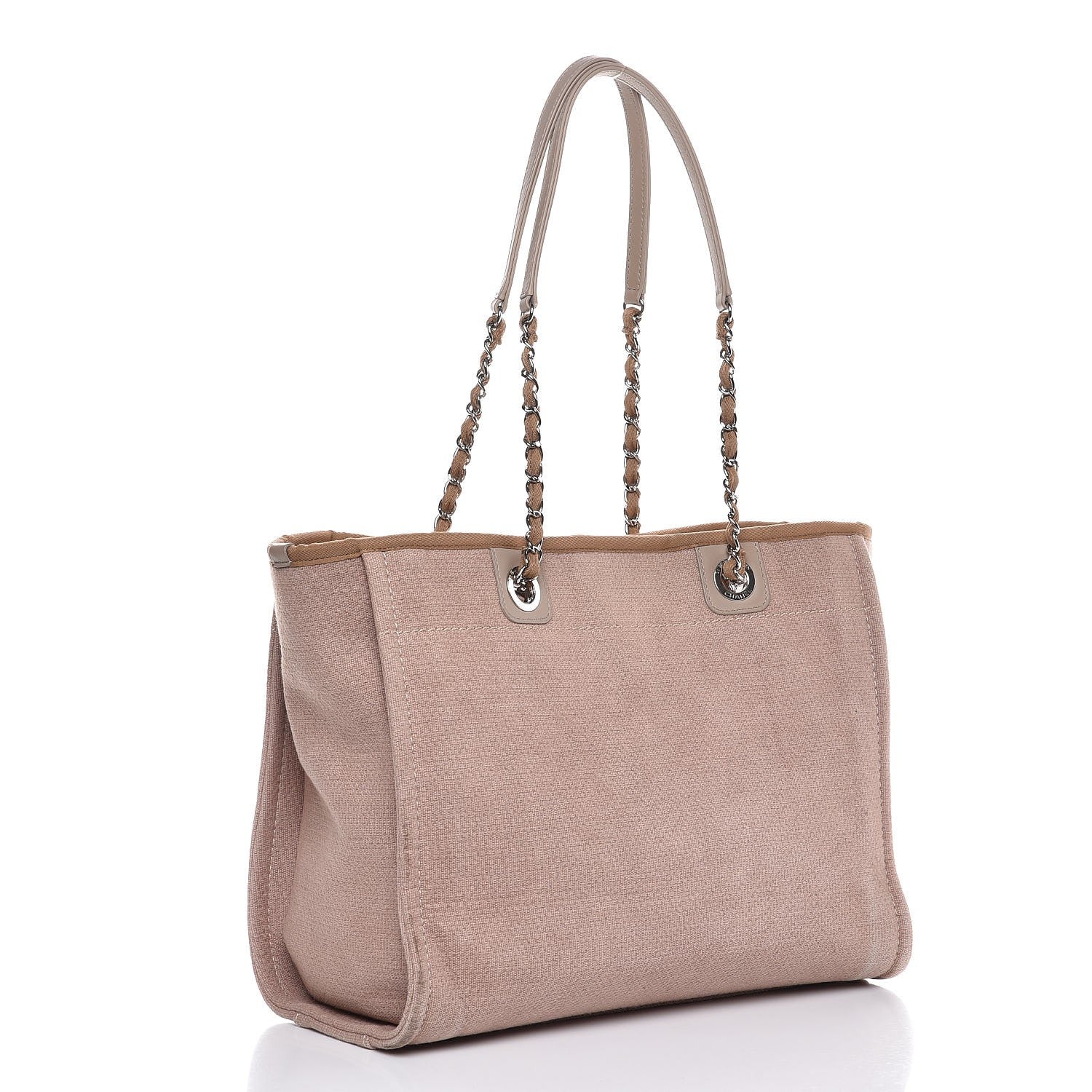 Chanel Canvas Small Deauville Tote Beige 3 of 7