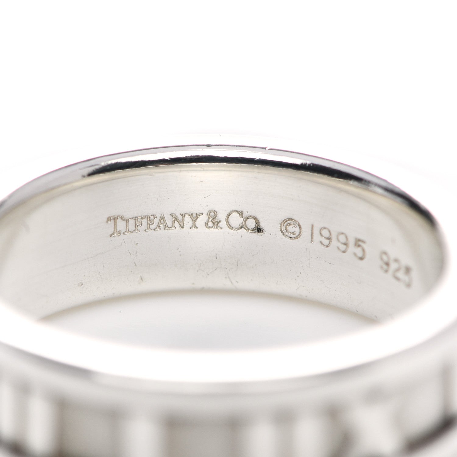 Tiffany Sterling Silver Atlas Ring 54 7 4 of 5