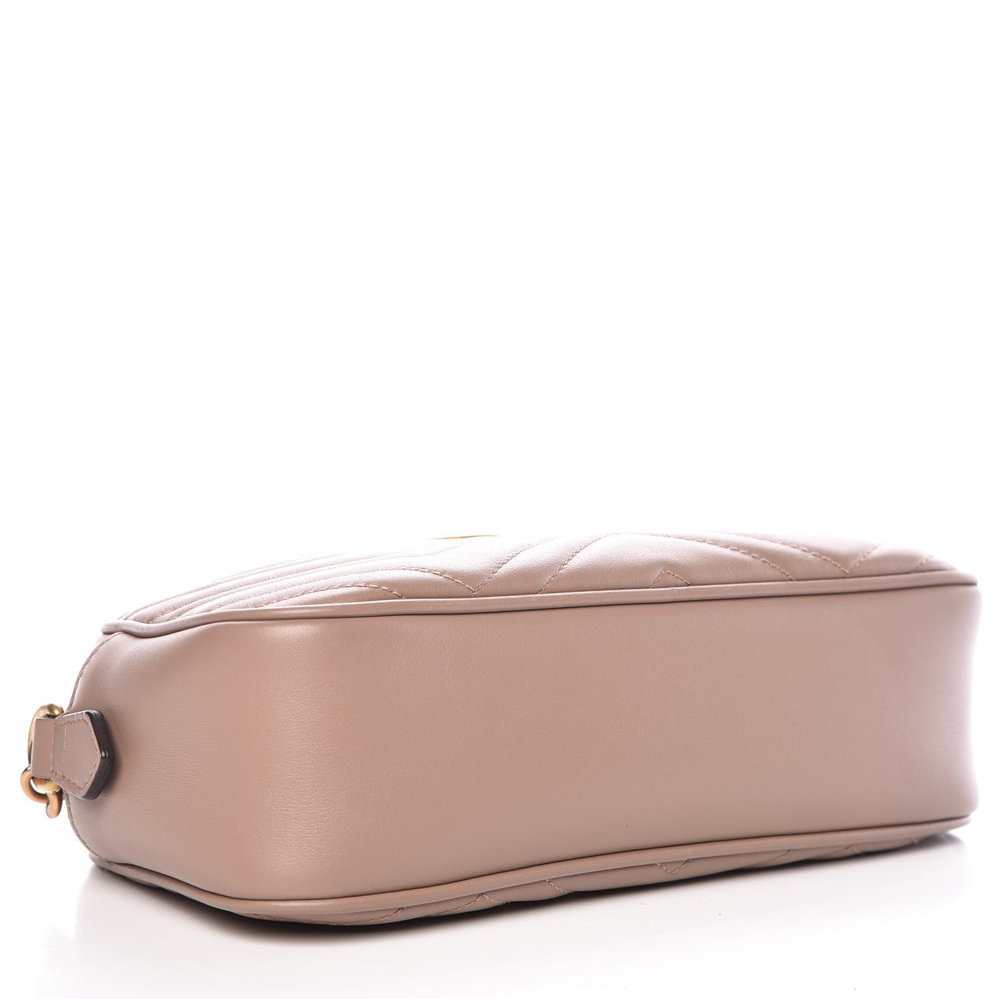 Calfskin Matelasse Small GG Marmont Chain Shoulder Bag Taupe