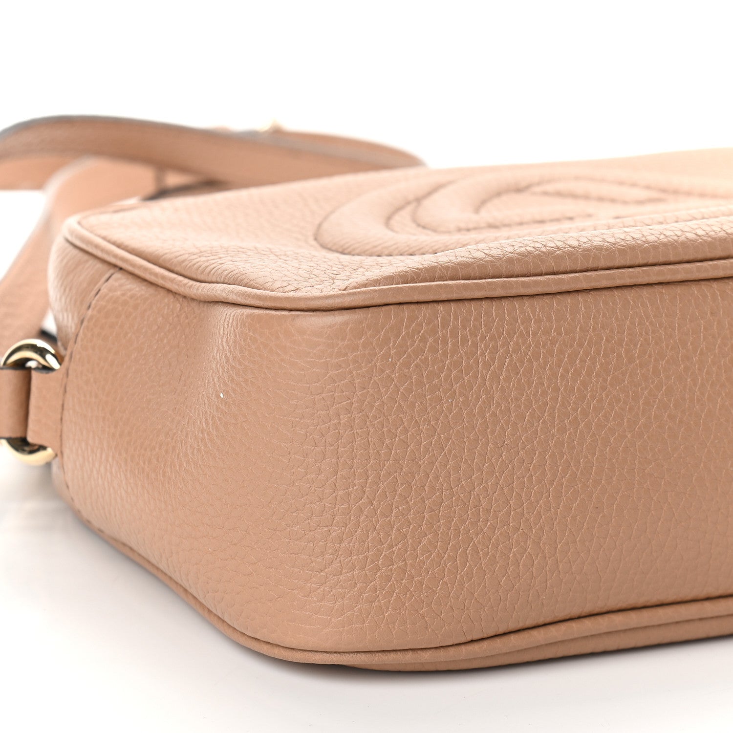 Gucci Pebbled Calfskin Small Soho Disco Bag Camelia 8 of 9