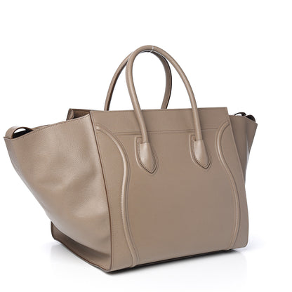 Celine Baby Grained Calfskin Medium Phantom Luggage Taupe 2 of 10