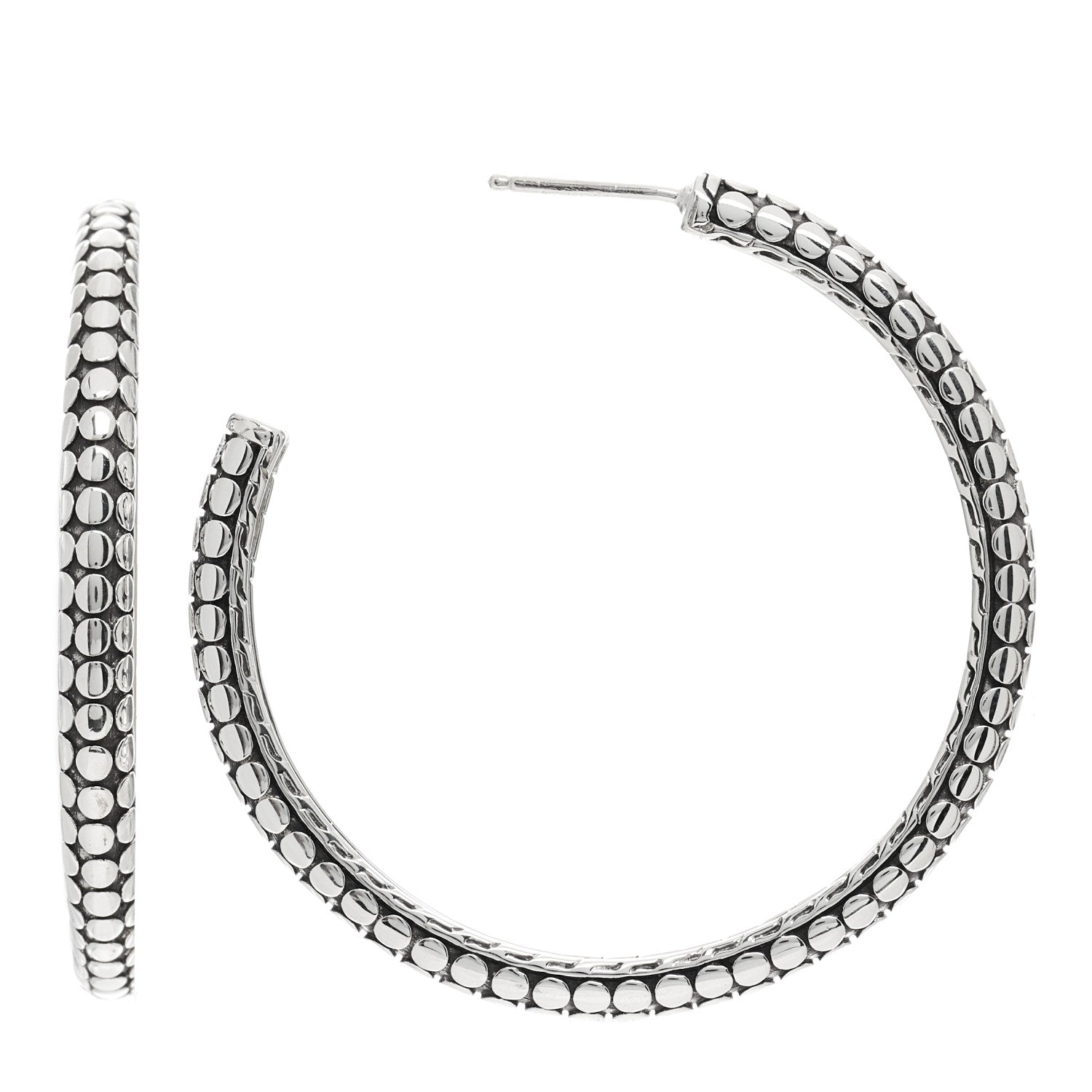 John Hardy Sterling Silver Dot Medium Hoop Earrings 1 of 4