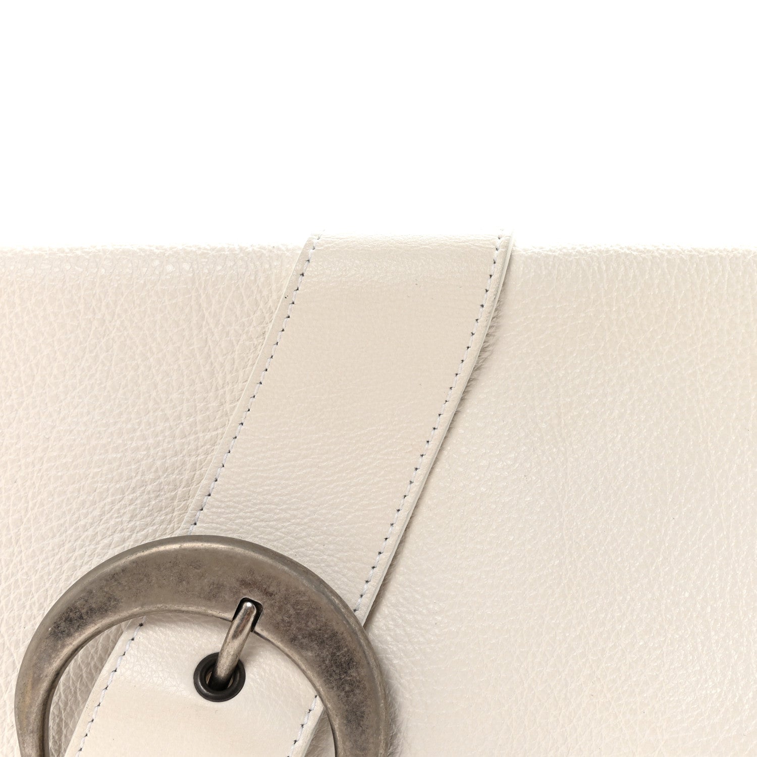 Christian Dior Calfskin Braided Gaucho Double Saddle Bag White 8 of 10