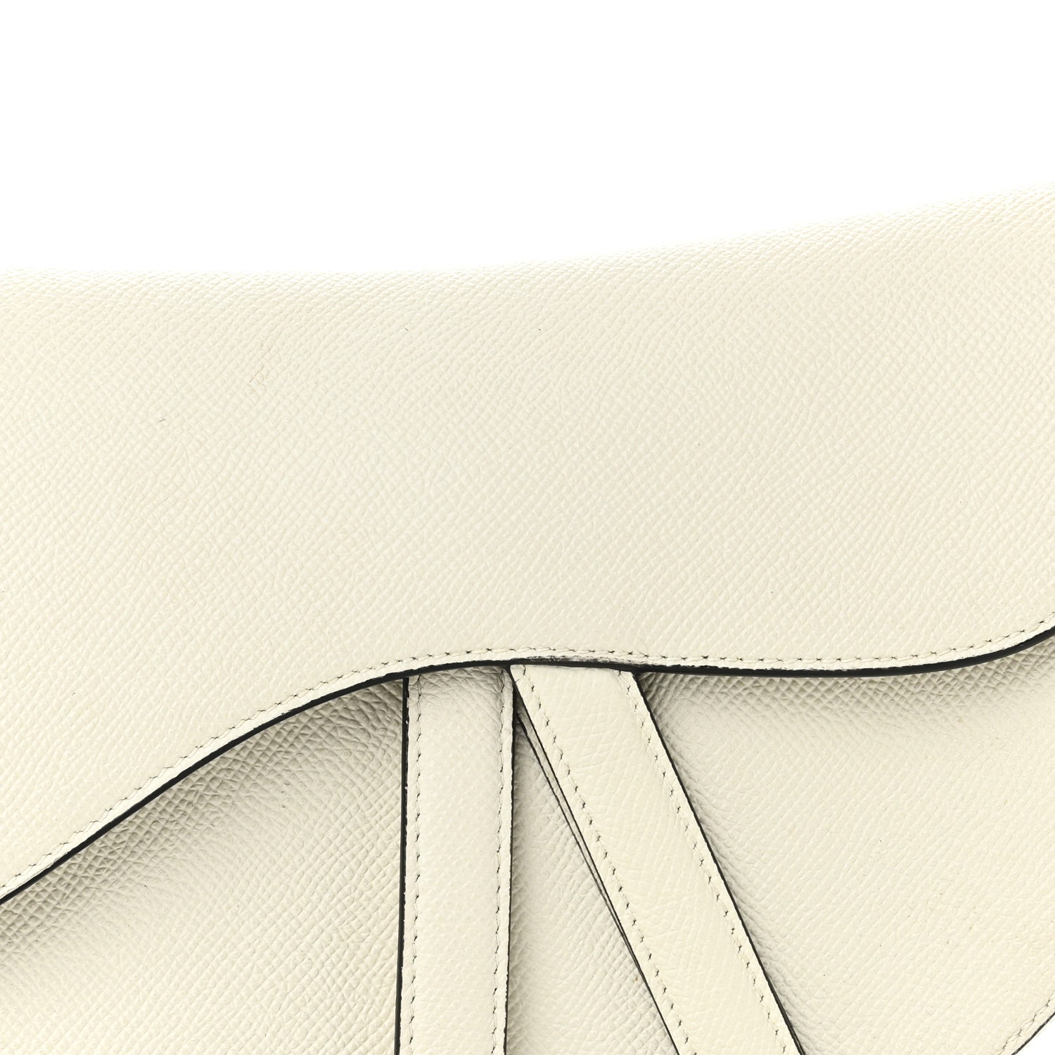 Christian Dior Grained Calfskin Saddle Bag White 8 of 10