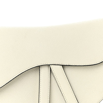 Christian Dior Grained Calfskin Saddle Bag White 8 of 10