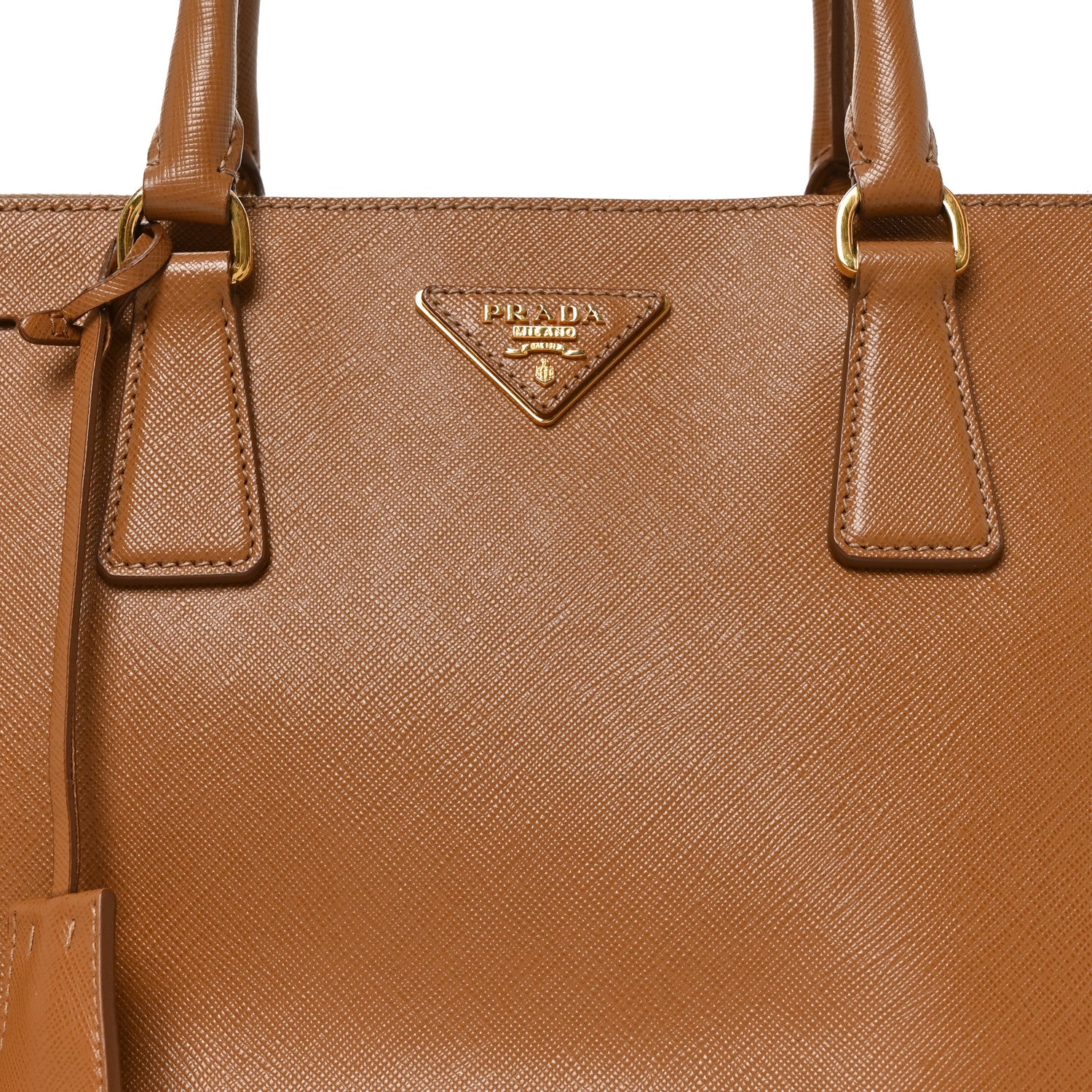 Prada Saffiano Medium Galleria Double Zip Tote Caramel 6 of 8