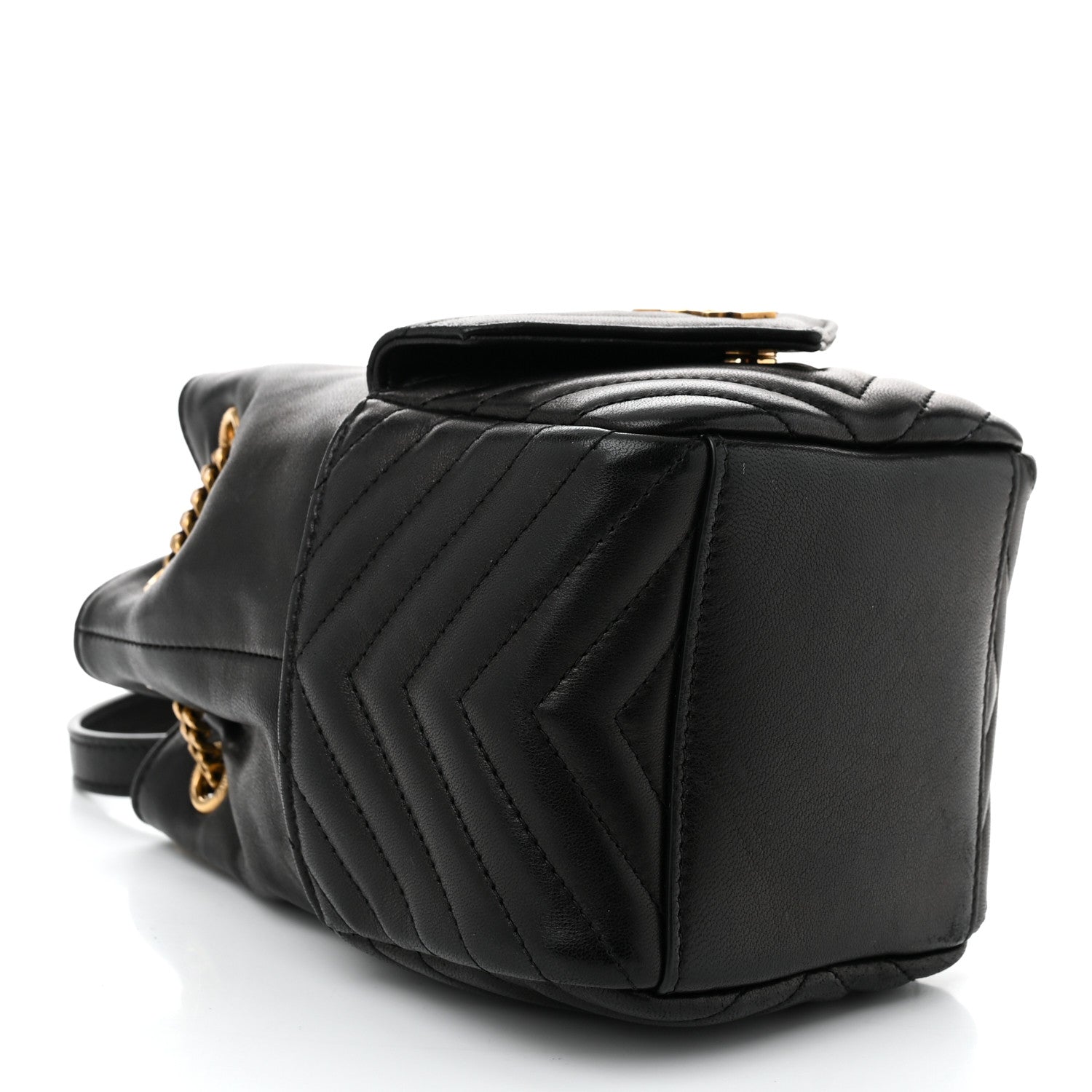 Saint Laurent Lambskin Matelasse Monogram Joe Nano Bucket Bag Black 4 of 11