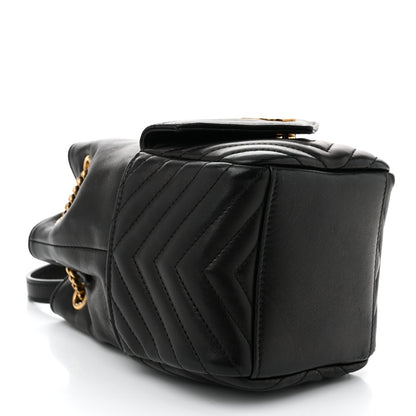 Saint Laurent Lambskin Matelasse Monogram Joe Nano Bucket Bag Black 4 of 11