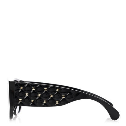 Chanel Acetate Quilted CC Sunglasses 71465 Black 4 of 10