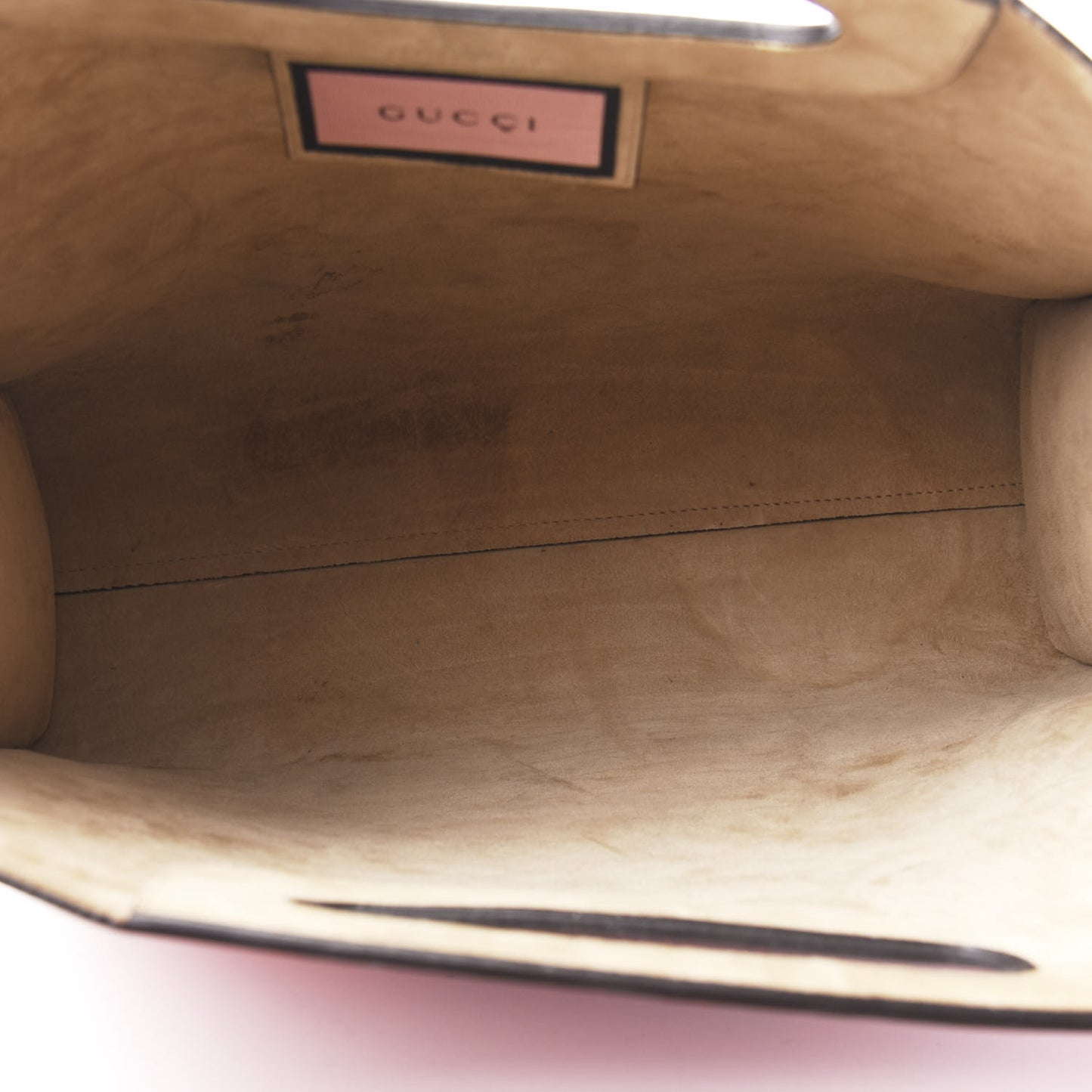 Calfskin GucciGhost Real Medium XL Tote Hibiscus Red