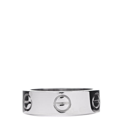 Cartier 18K White Gold 5.5mm LOVE Ring 50 5.25 1 of 5