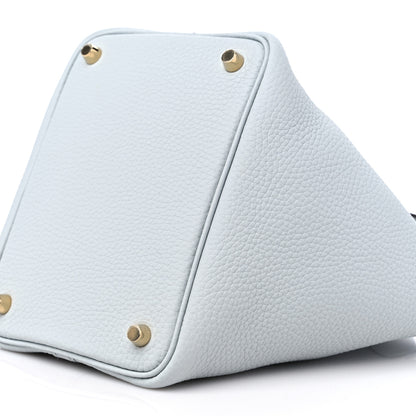 Hermes Taurillon Clemence Picotin Lock 18 PM Bleu Pale 9 of 10