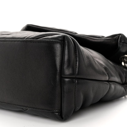 Saint Laurent SAINT LAURENT Lambskin Quilted Small Loulou Puffer Monogram Chain Satchel Black 9 of 9