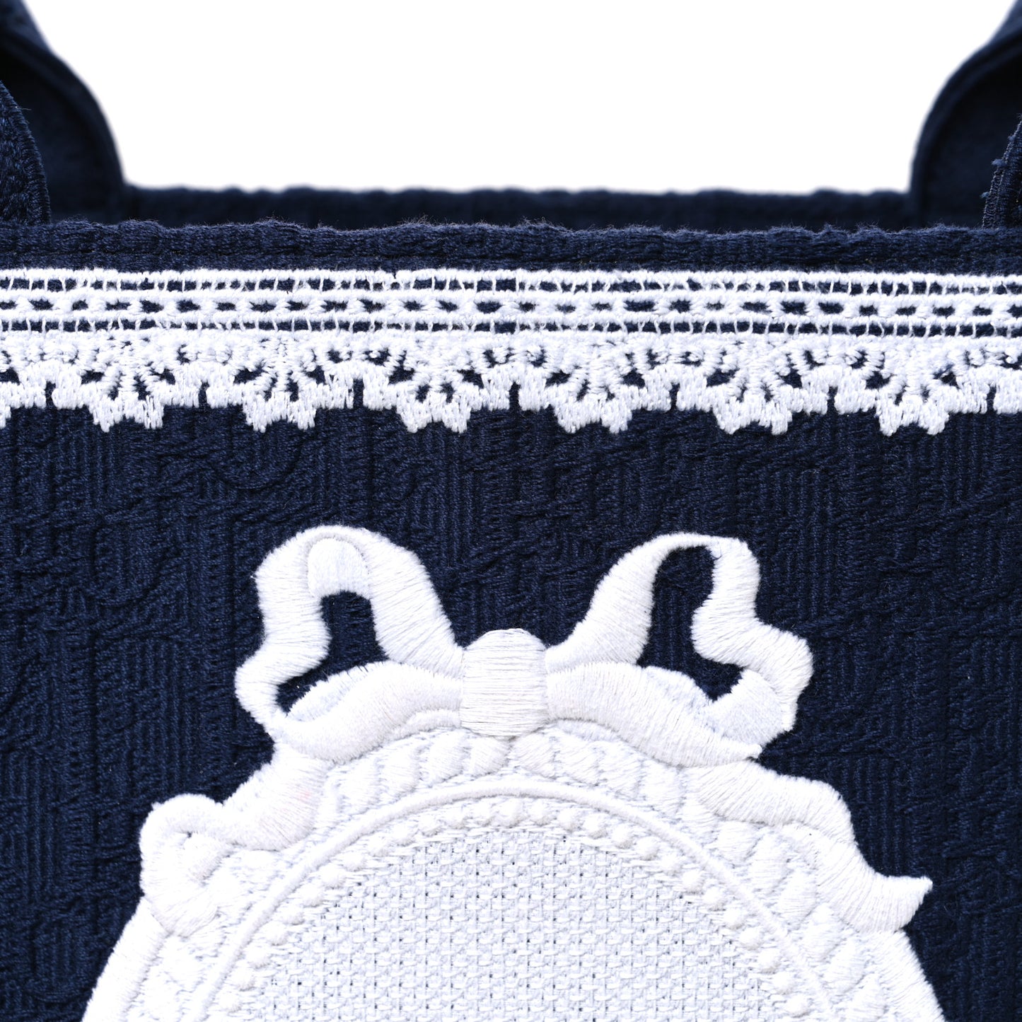 Cotton Toile De Jouy Oblique Embroidered Dior Medaillon Medium Book Tote With Strap Blue White