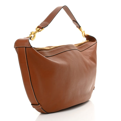 Celine Supple Calfskin Medium Strap Leandre Shoulder Bag Brown 2 of 10