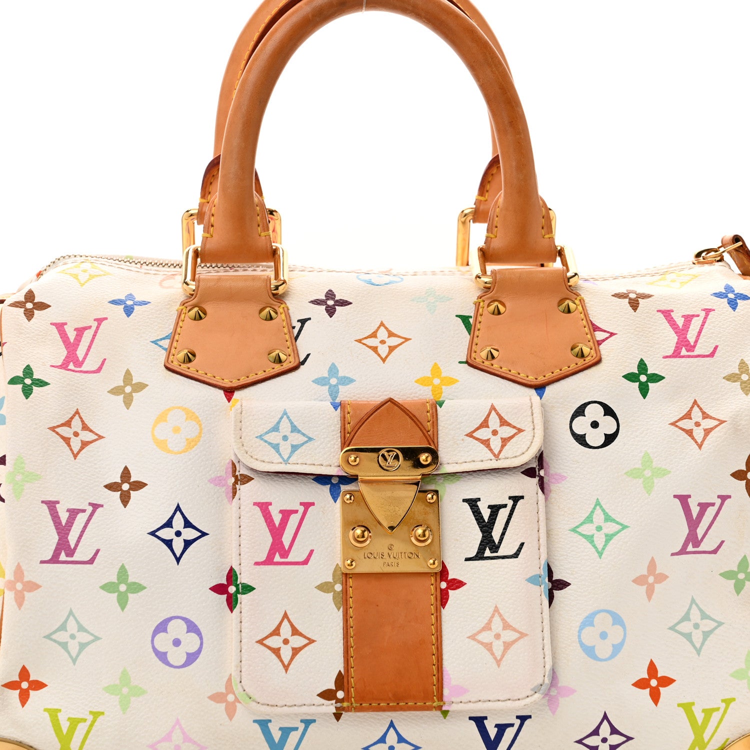 Louis Vuitton Monogram Multicolor Speedy 30 White 7 of 14