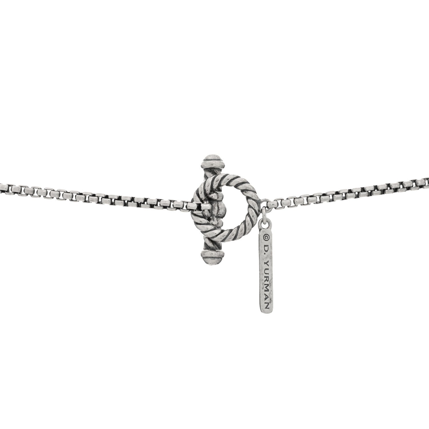 David Yurman Sterling Silver DY Elements Chain Necklace 3 of 3