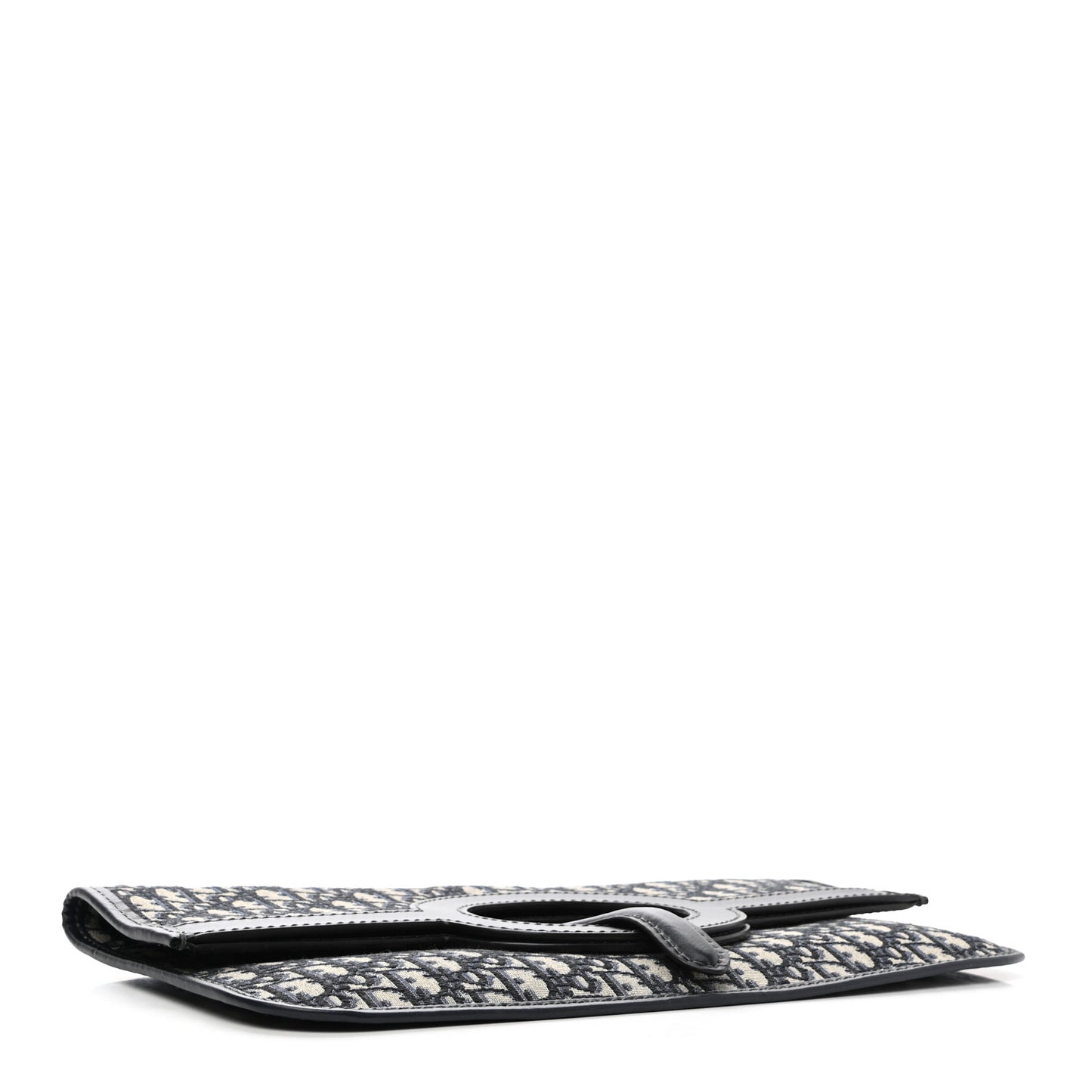 Oblique Fold Over Clutch Blue
