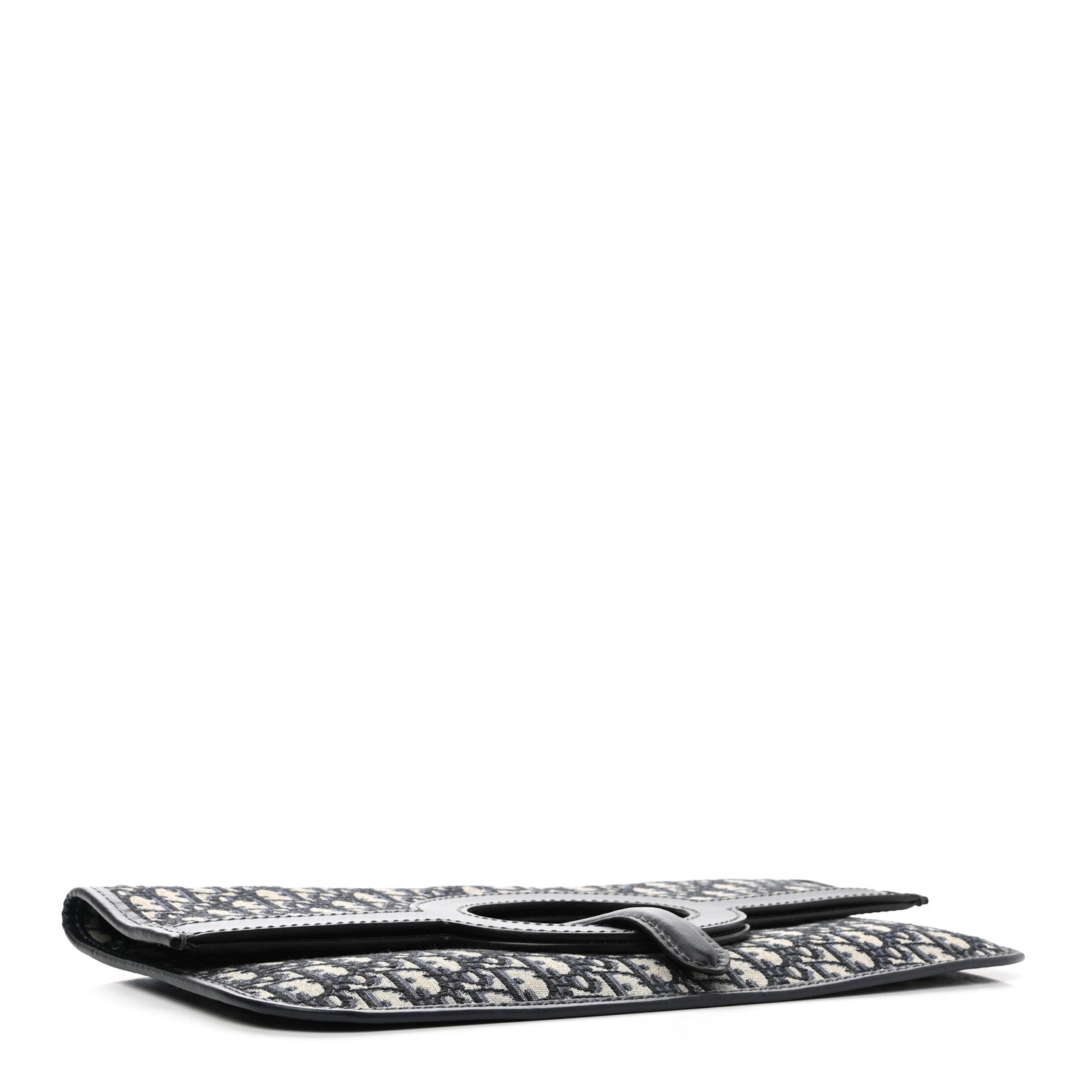Christian Dior Oblique Fold Over Clutch Blue 4 of 9
