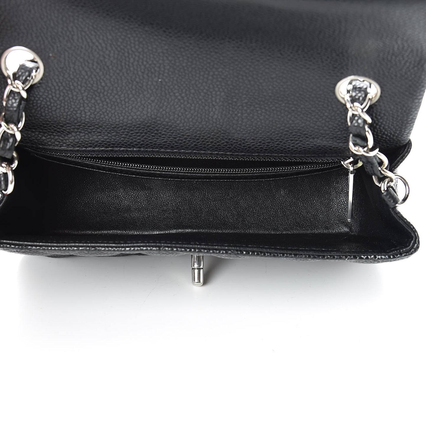 Caviar Quilted Mini Rectangular Flap Black