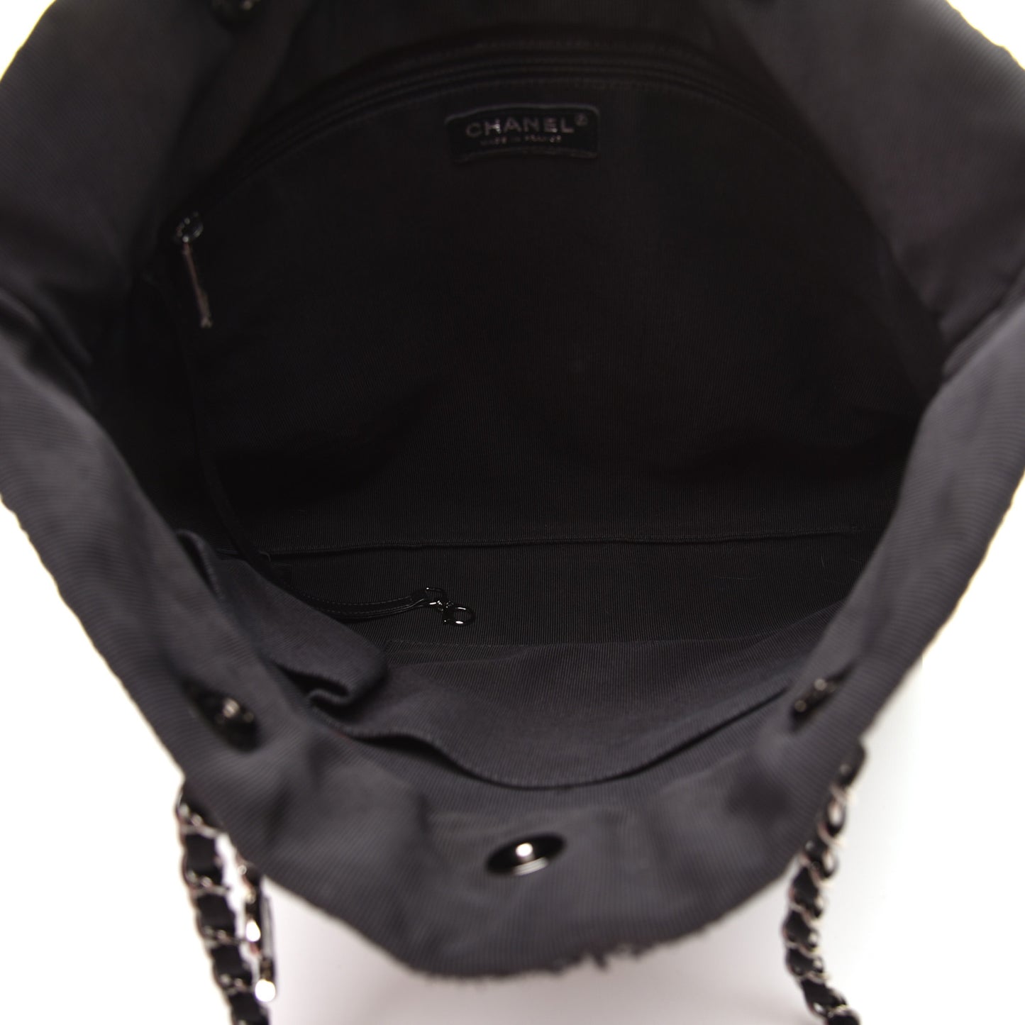Tweed Patchwork Tote Black