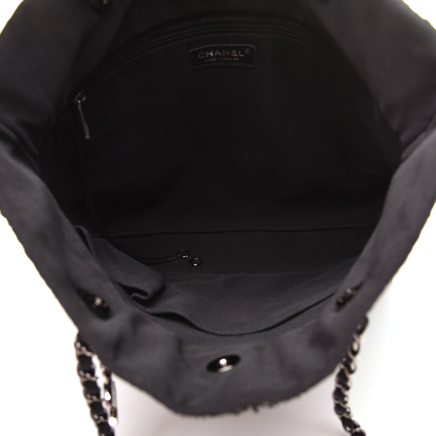 Chanel Tweed Patchwork Tote Black 5 of 9