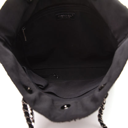 Chanel Tweed Patchwork Tote Black 5 of 9