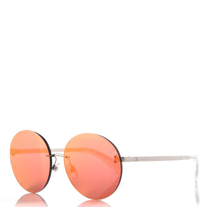 Chanel Mirrored Round Sunglasses 4216 Red 1 of 11