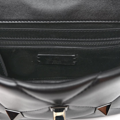 Valentino Garavani Nappa Monochrome Medium Roman Stud Shoulder Bag Black 6 of 9