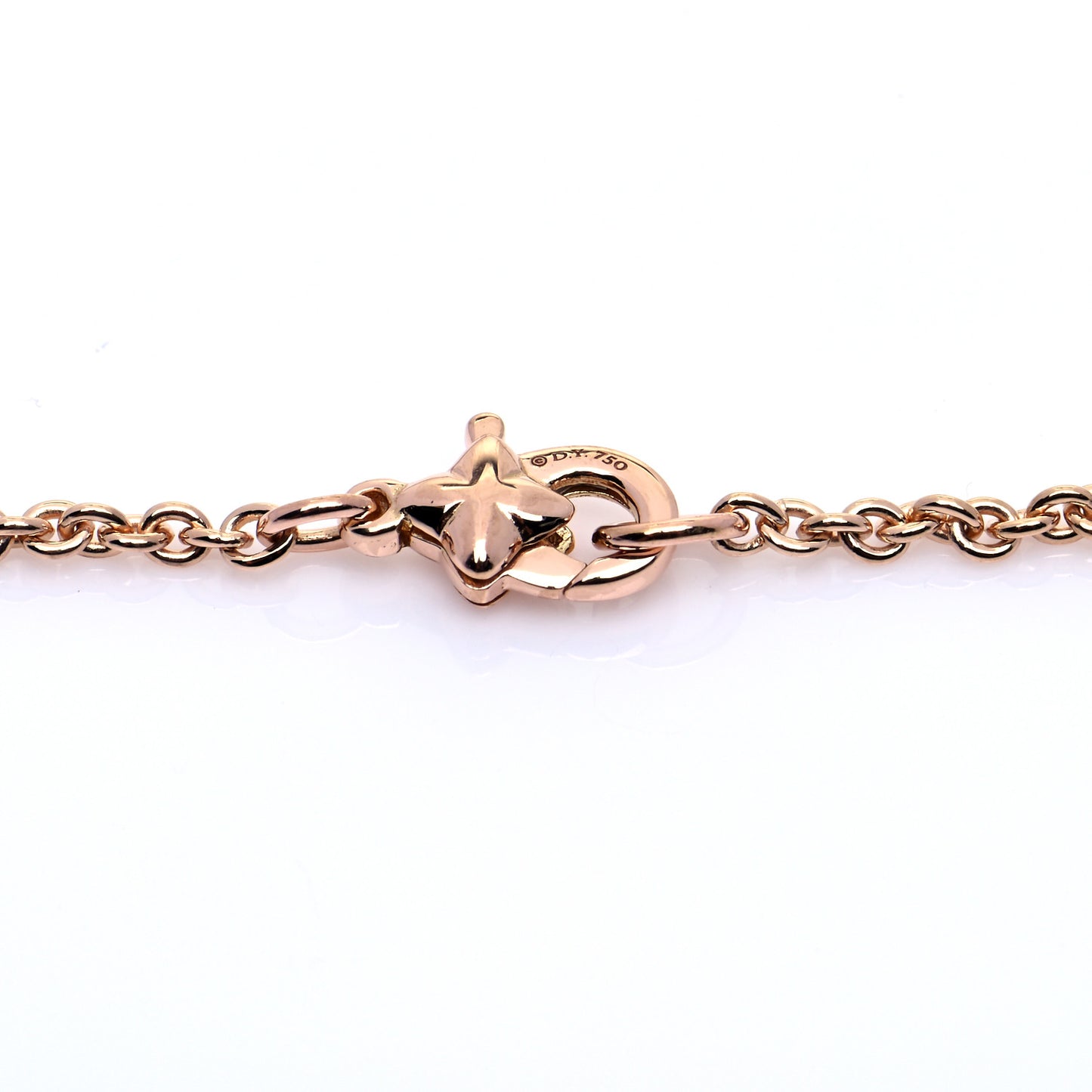 18K Rose Gold Diamond Cable Collectibles Pave Charm Bracelet