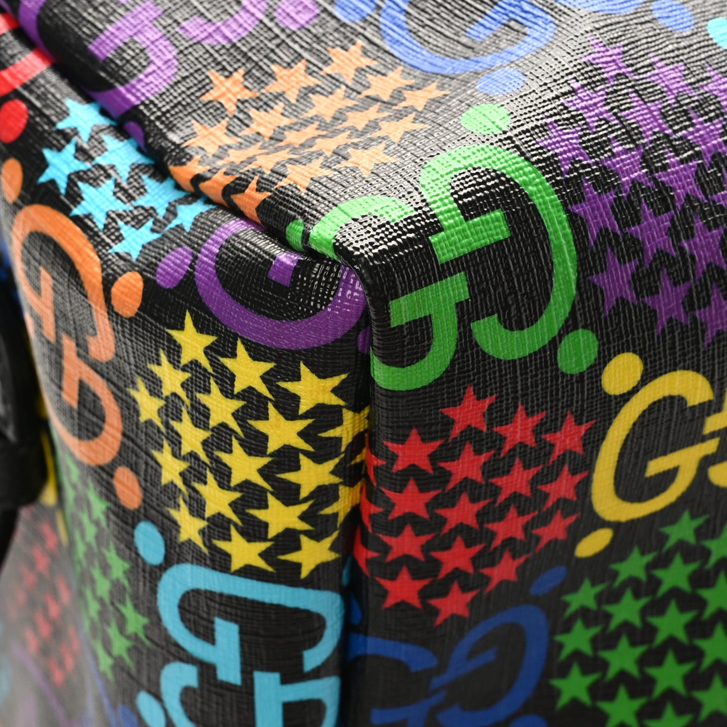 GG Supreme Monogram Psychedelic Duffle Backpack Black Multicolor
