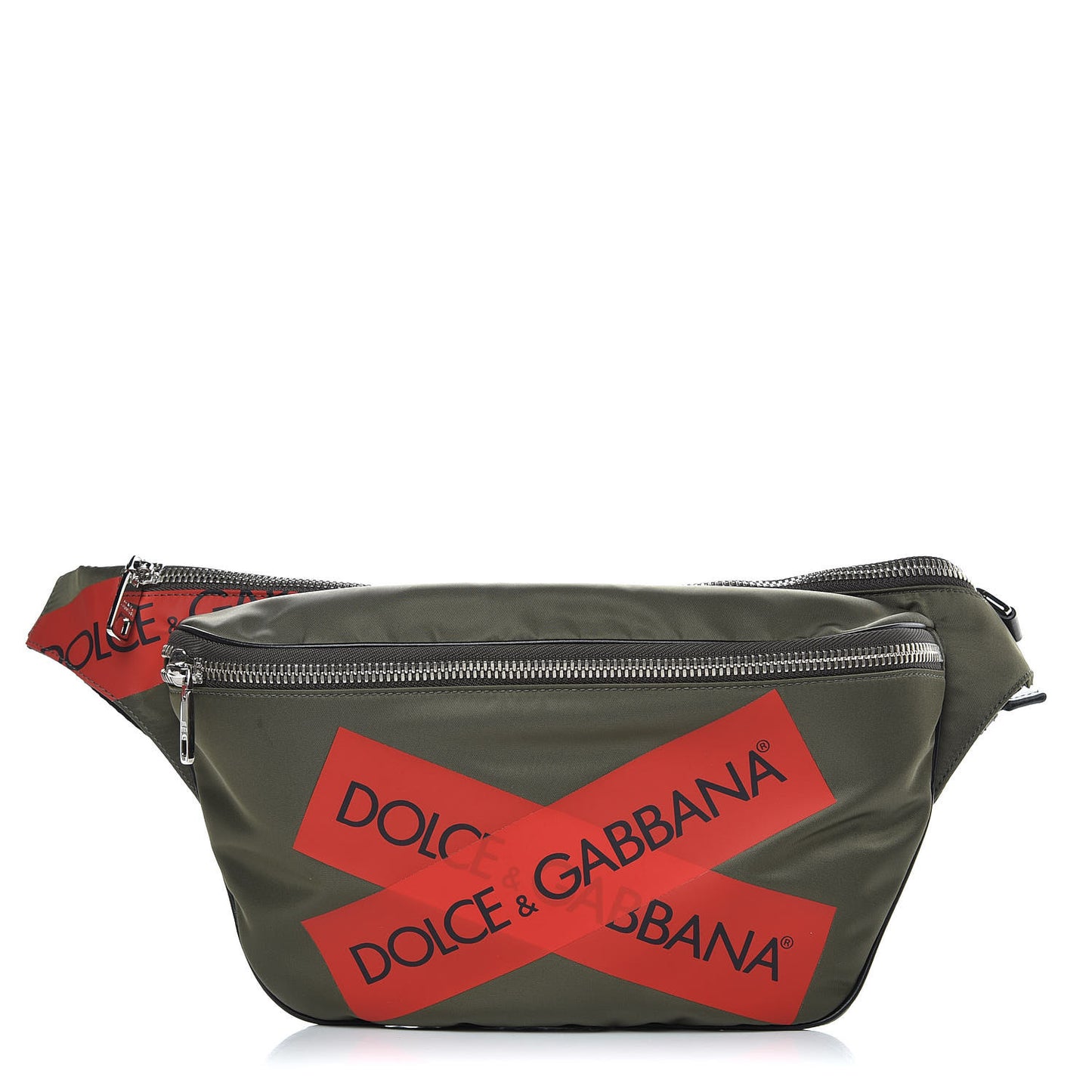 Nylon Logo Belt Bag Militare Multicolor