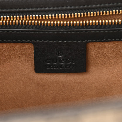 Gucci GG Supreme Monogram Calfskin Medium Padlock Top Handle Bag Beige Black Cuir 6 of 11