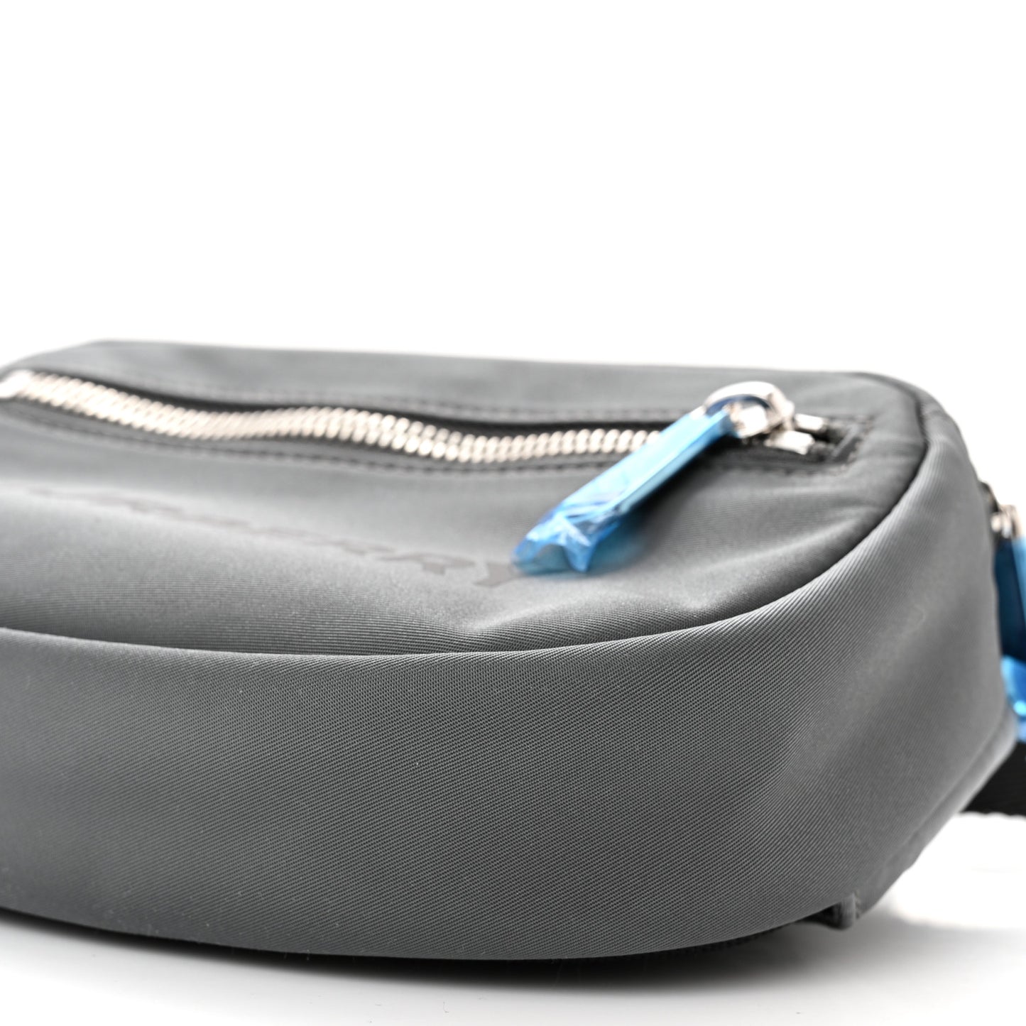 Econyl Logo Print Small Cannon Bum Bag Charcoal Grey