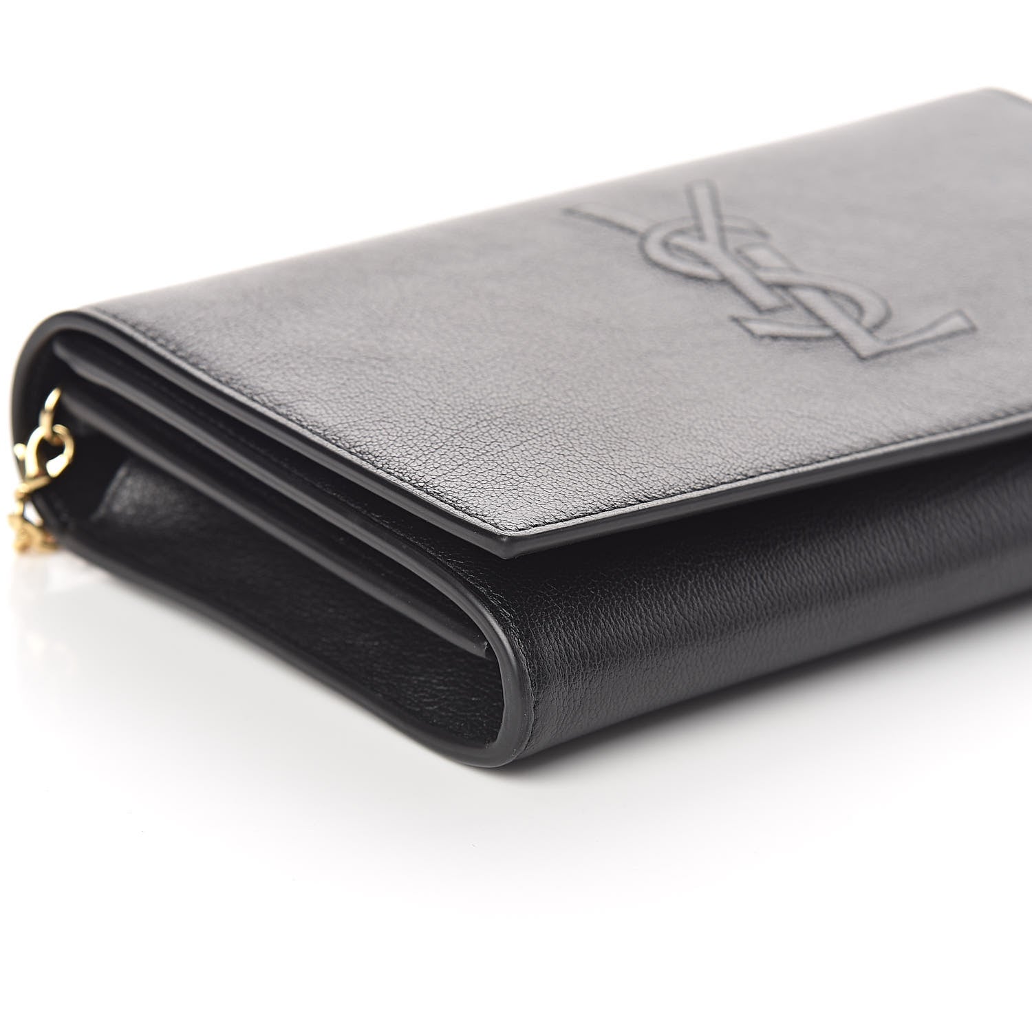Saint Laurent Calfskin Monogram Belle de Jour Chain Clutch Black 8 of 9