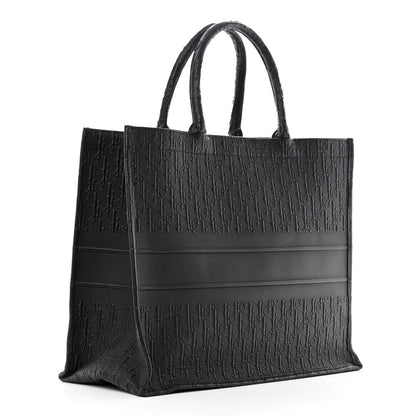 Christian Dior Oblique Calfskin Embossed Large Book Tote Black 3 of 17