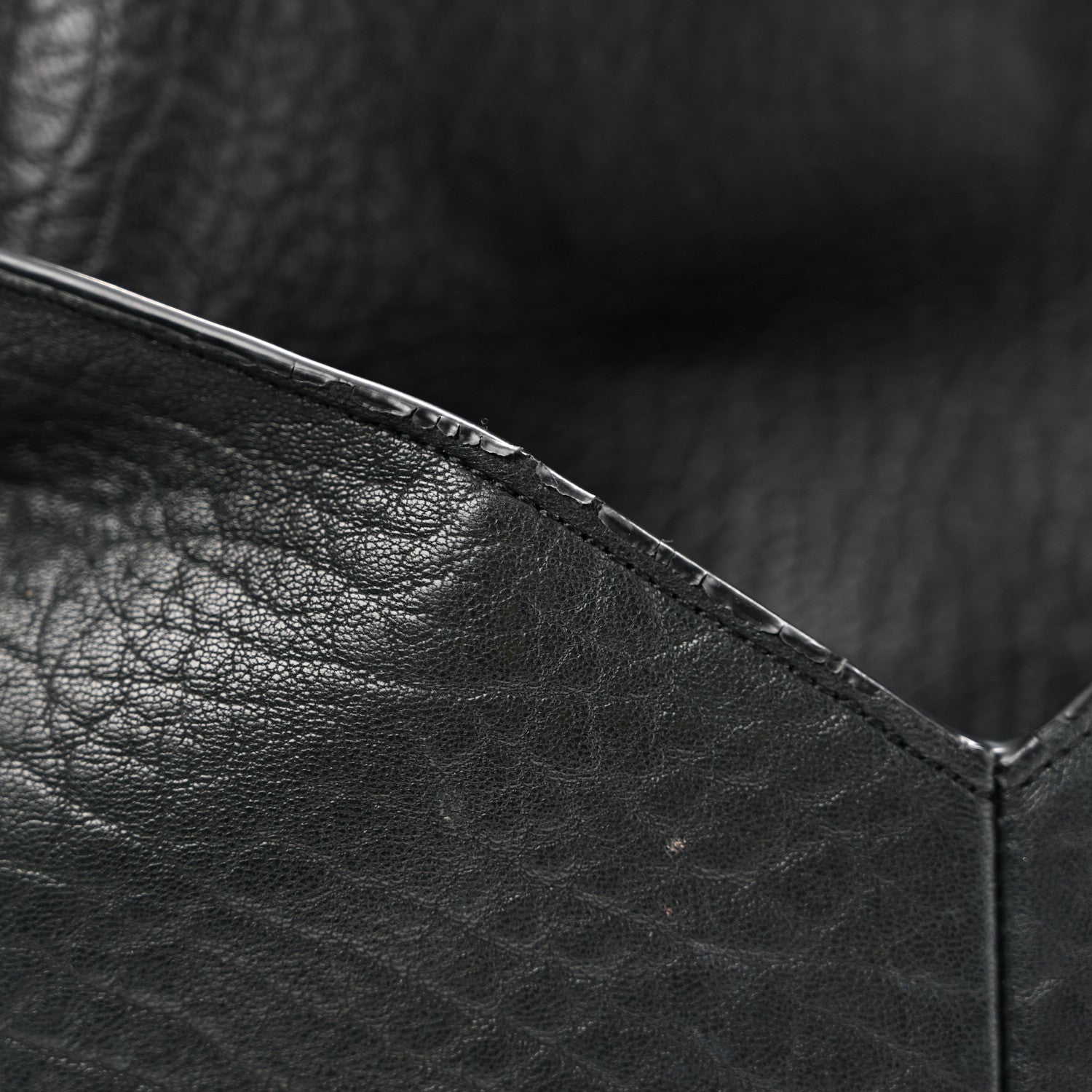 Saint Laurent Grained Lambskin Cassandre Envelope Pouch Black 8 of 8