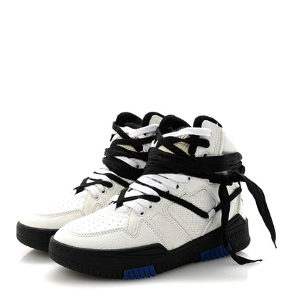 Saint Laurent Calfskin Smith High Top Sneakers 36 White Black 8 of 20