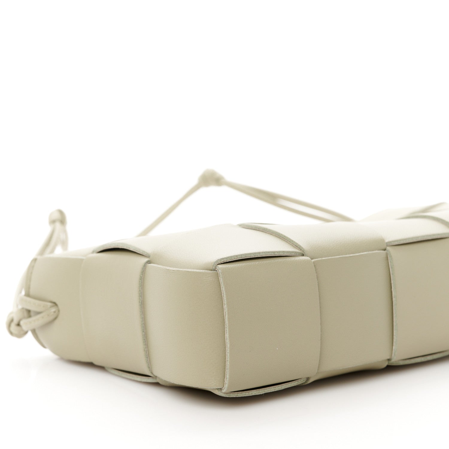 Bottega Veneta Calfskin Maxi Intrecciato Cassette Pouch On Strap Travertine 9 of 10
