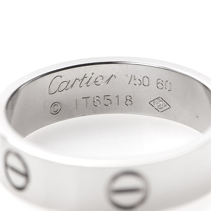 Cartier 18K White Gold 5.5mm LOVE Ring 60 9 4 of 4