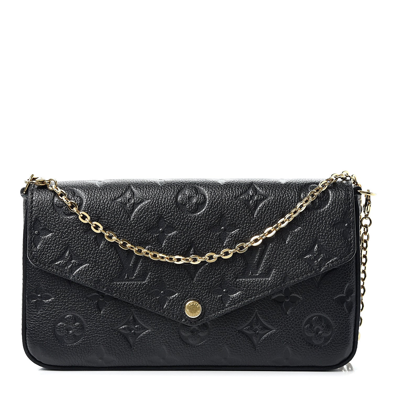 Louis Vuitton Empreinte Pochette Felicie Chain Wallet Black 1 of 11