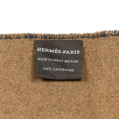 Hermes Cashmere Casaque Grand Mors Muffler Marine Bronze 4 of 4