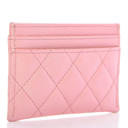 Chanel Iridescent Caviar Quilted Card Holder Rose Pink 3 of 13