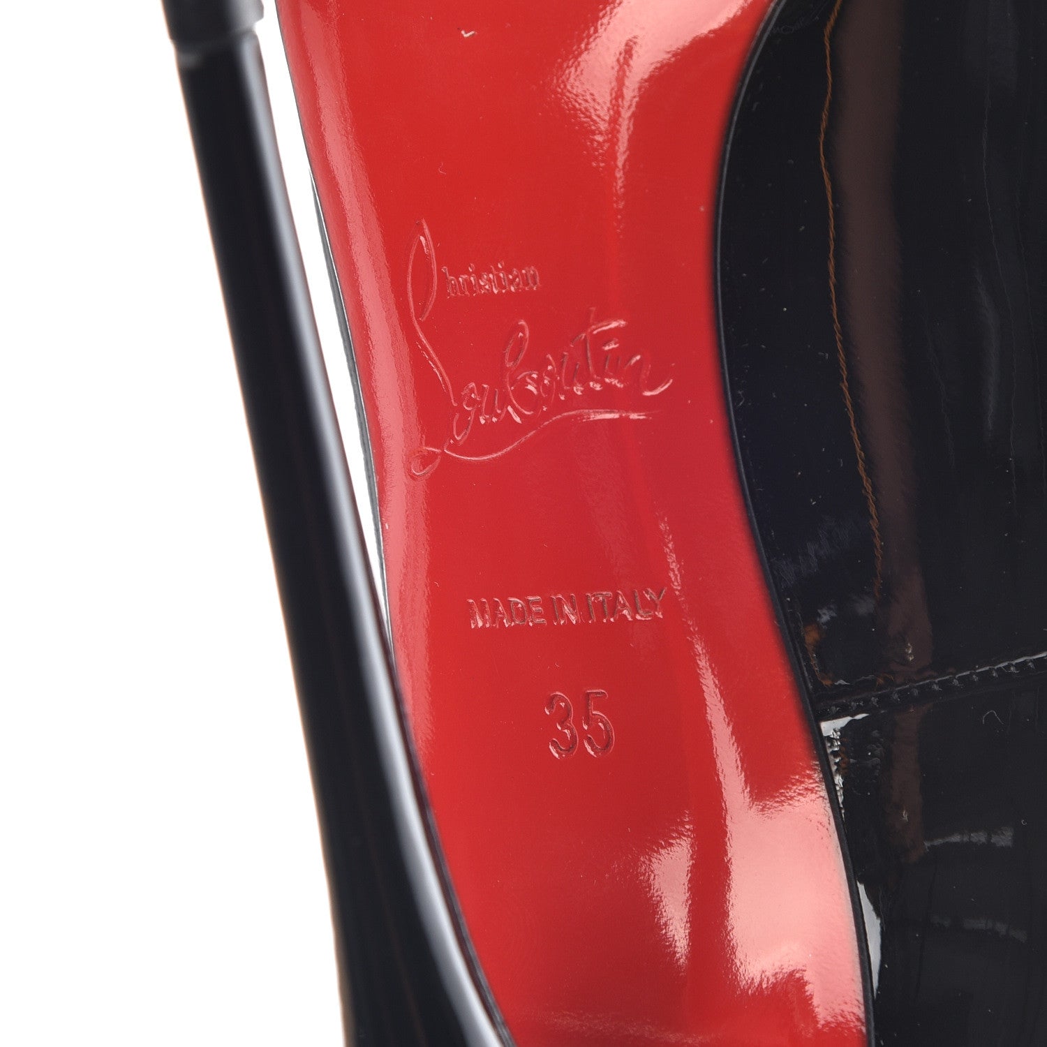 Christian Louboutin Patent Hot Chick 130 Pumps 35 Black 6 of 9