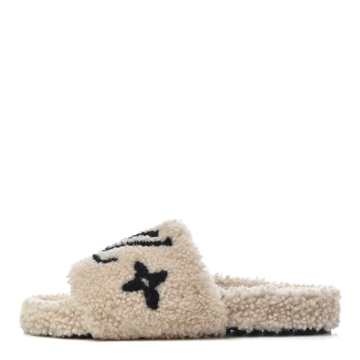 Louis Vuitton Shearling Bom Dia Flat Mules 41 Beige 1 of 9