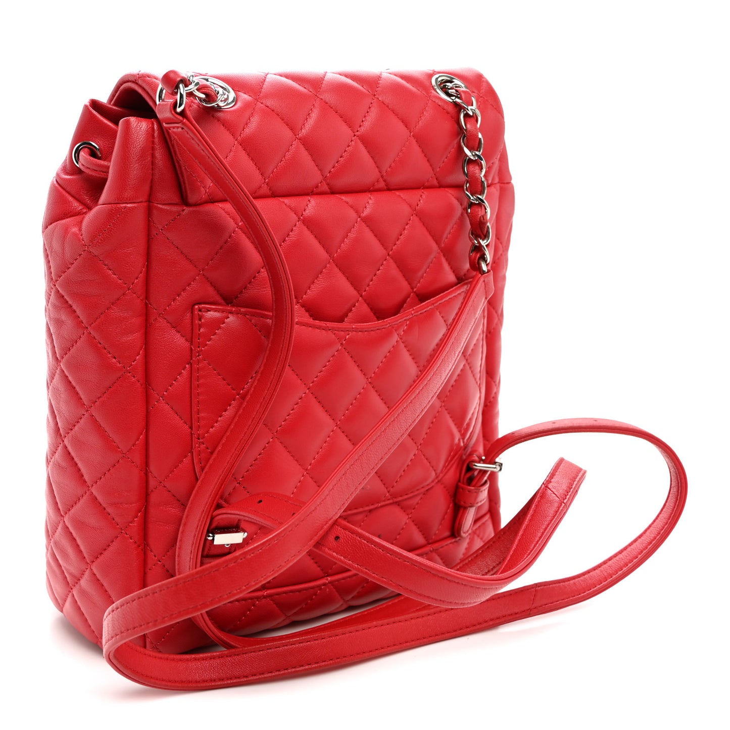 Lambskin Quilted Small Urban Spirit Backpack Red