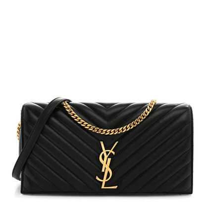 Saint Laurent Lambskin Matelasse Monogram Kate 99 Black 1 of 10