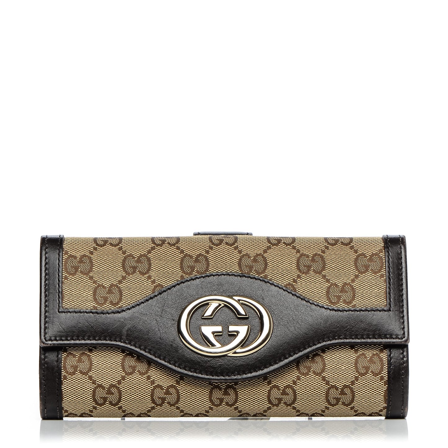 Monogram Margaux Calfskin Sukey Continental Organizer Wallet Beige Ebony Cocoa