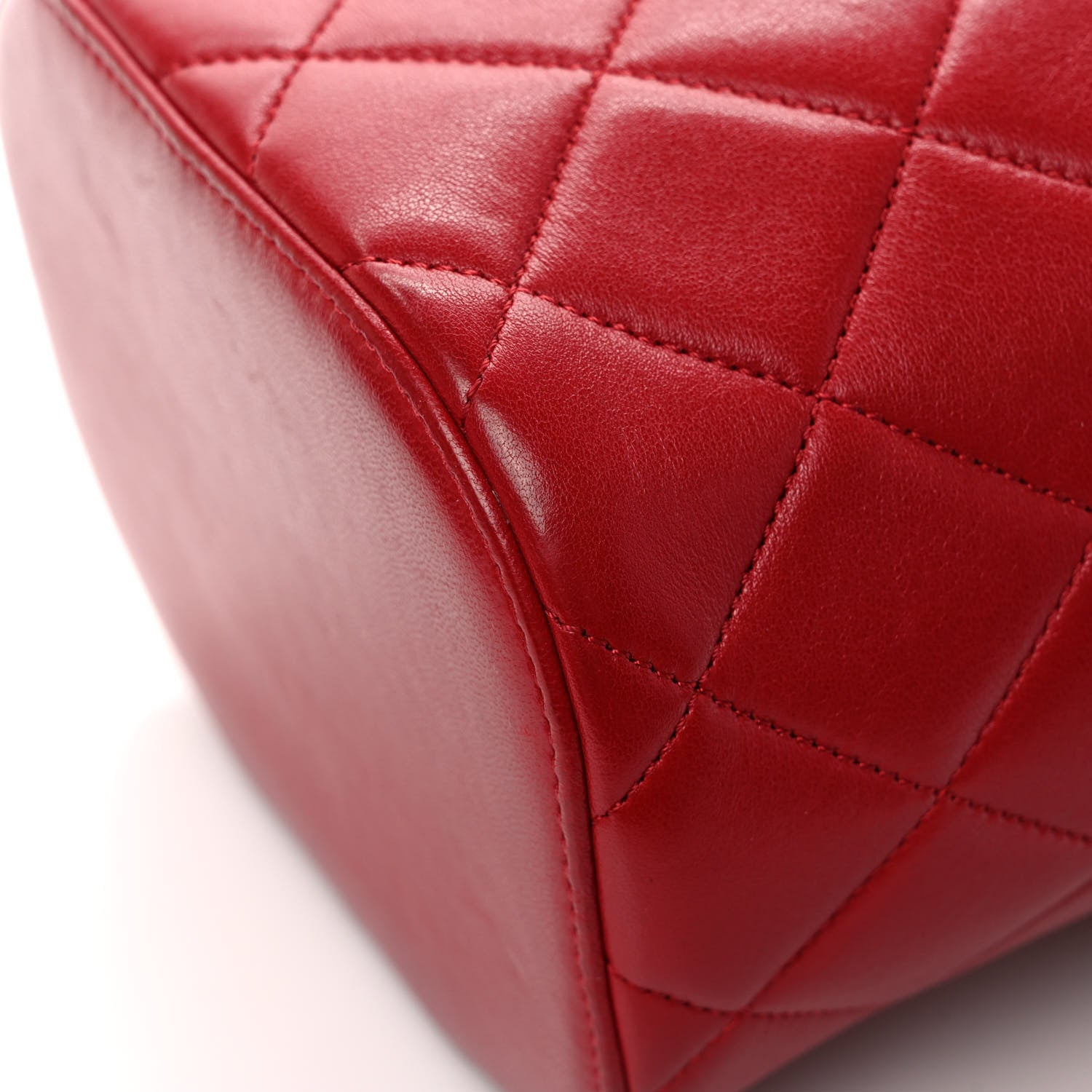Chanel Lambskin Quilted Trendy Vanity Case Red 11 of 12